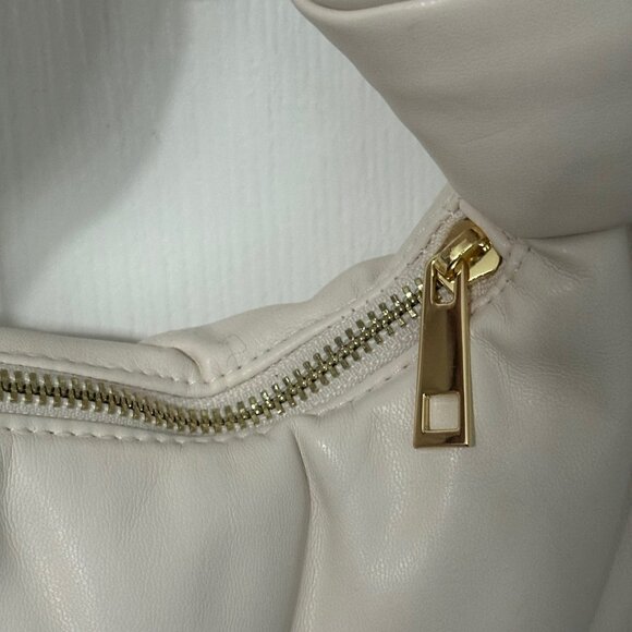 MELIE BIANCO Alexandra Top Knot Mini Handbag Cream Vegan Leather, Clutch - Picture 4 of 7